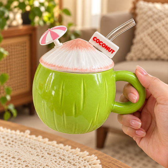 Coconut Ceramic Mug — hand scale