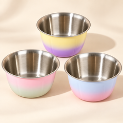 Colourful Steel Serving Bowls — hero