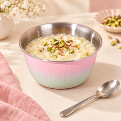 Colourful Steel Serving Bowls — kheer