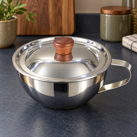 CozyCrave Handled Bowl with matching metal lid