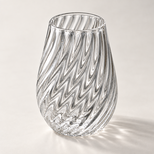 Crystal Wave Drinking Glass - 02-angle