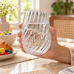 Crystal Wave Drinking Glass - 03-water-use