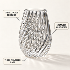 Crystal Wave Drinking Glass - 07-feature