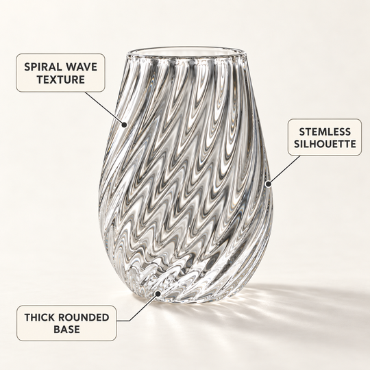 Crystal Wave Drinking Glass - 07-feature