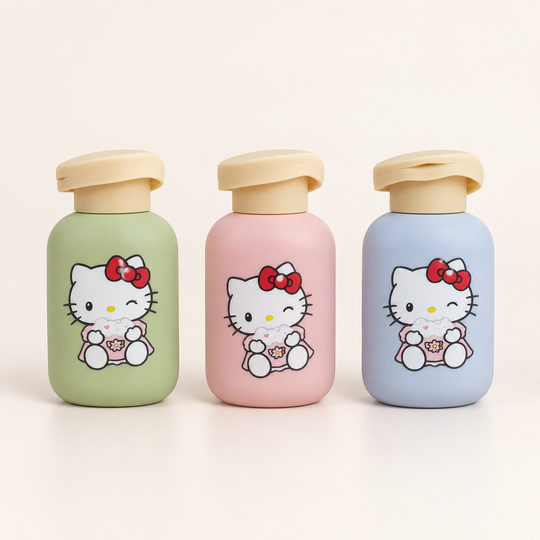 Cute Hello Kitty Cosmetic Travel Bottles - pastel trio catalog view