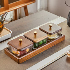 Divided Wooden Dry Fruit Tray