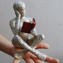 Modern Book Lover Figurines