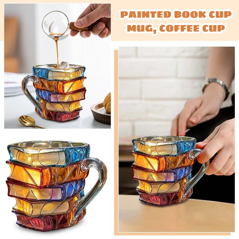 Painted Book Mug