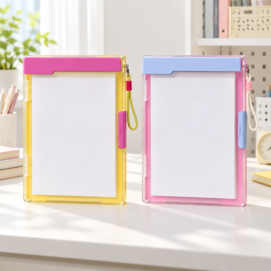 Document Organizer Clipboard hero showing yellow-pink and pink-lavender colourways