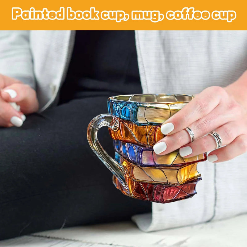 Painted Book Mug