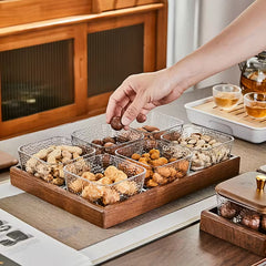 Divided Wooden Dry Fruit Tray