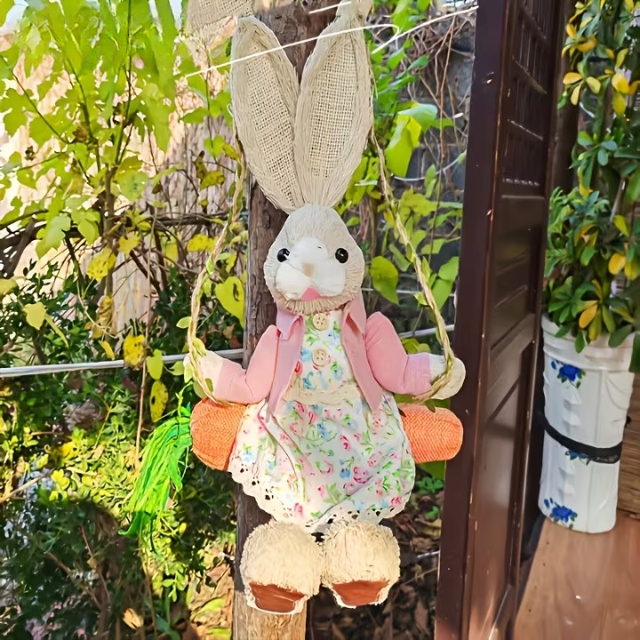 Easter Bunny Swing Ornament