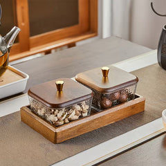 Divided Wooden Dry Fruit Tray