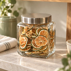 Everyday Square Pantry Jar with dried citrus