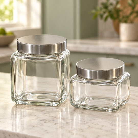 Everyday Square Pantry Jar shape comparison