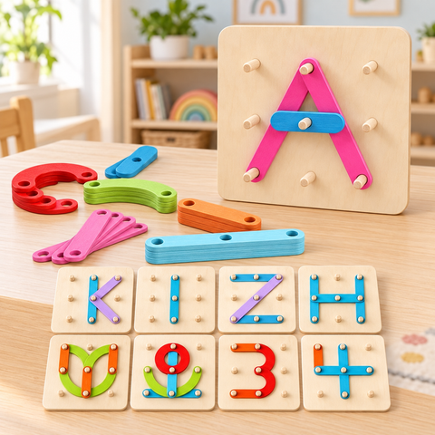 ShapeSnap Wooden Pegboard