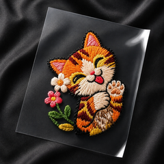 Embroidery Floral Sticker Set