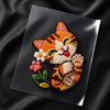 Embroidery Floral Sticker Set