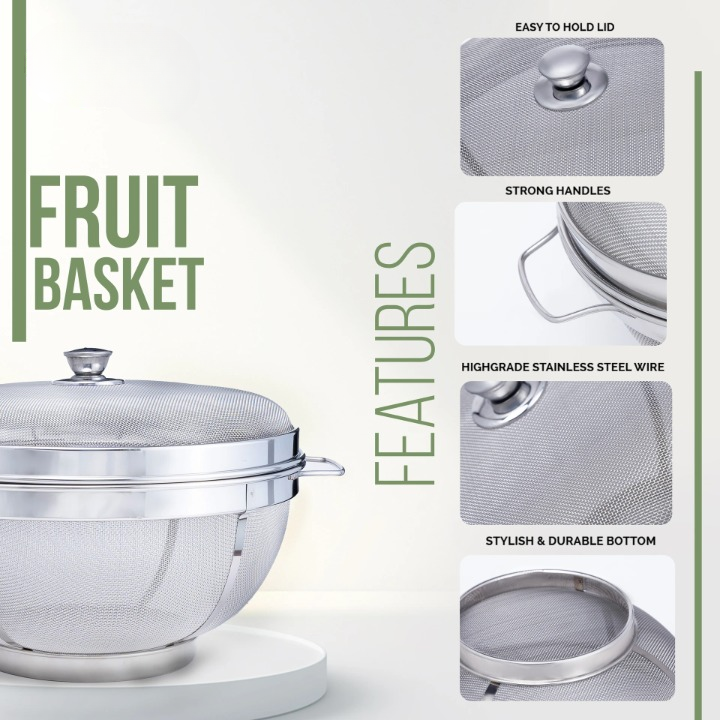 Steel Mesh Basket with Lid