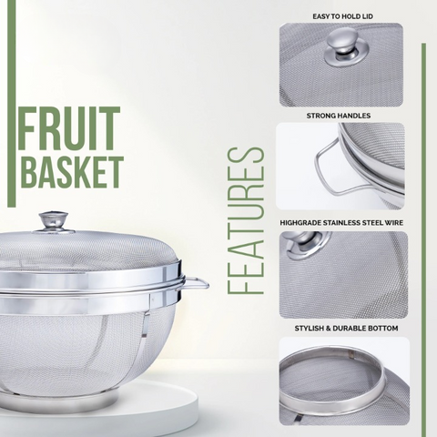 Steel Mesh Basket with Lid