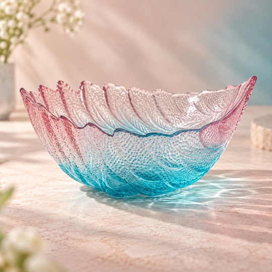 Feather Bloom Glass Bowl hero view