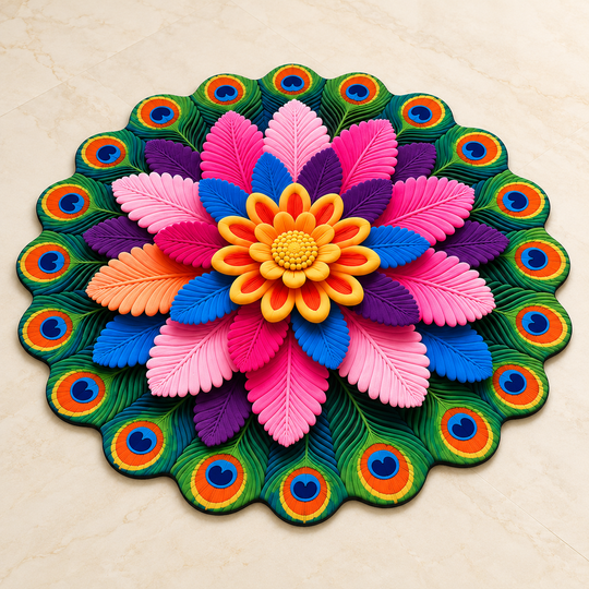 Feather Flower Floor Mat product hero
