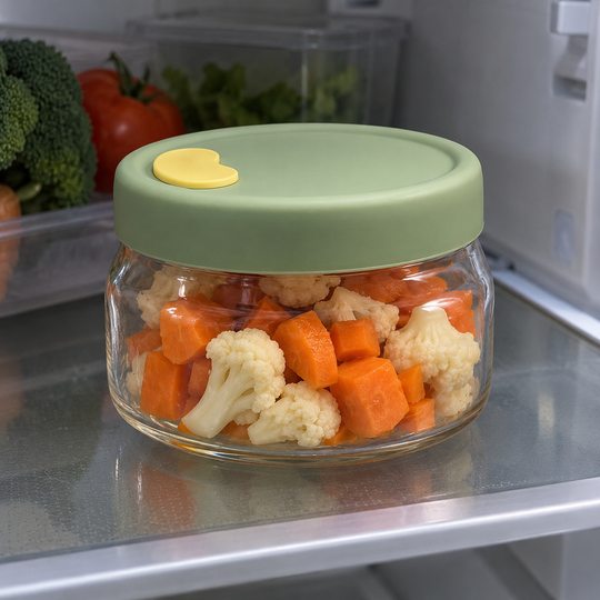 Flexible Lid Storage Jar – fridge vegetables