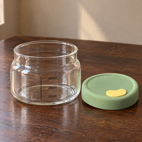 Flexible Lid Storage Jar – open construction