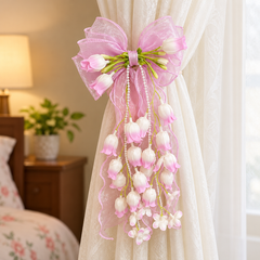 Floral Bow Curtain Clip 06 bedroom png