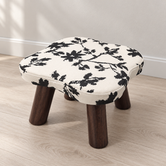 Floral Cushioned Stool — angle