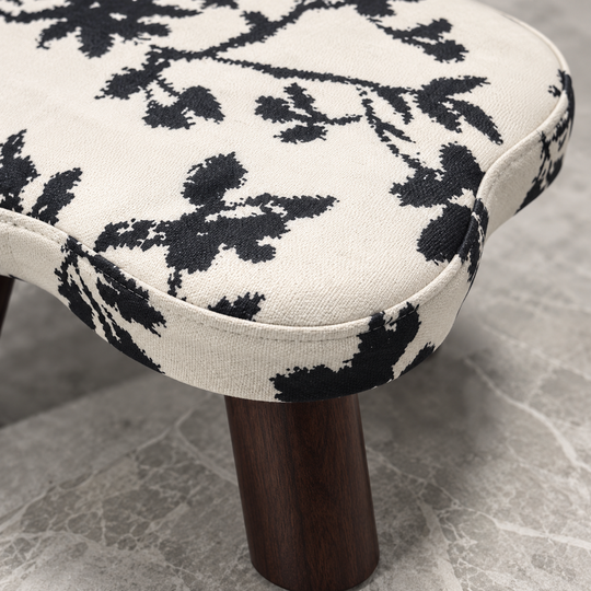 Floral Cushioned Stool — detail