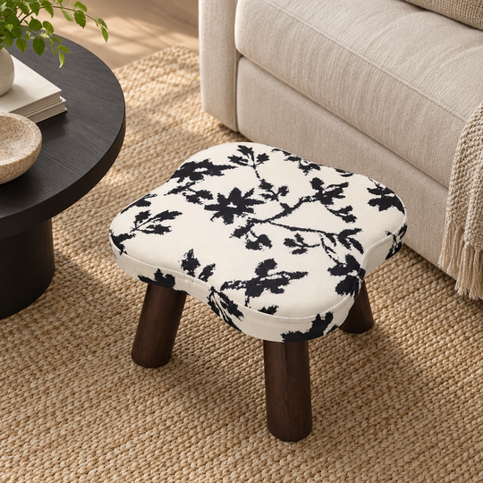Floral Cushioned Stool — context