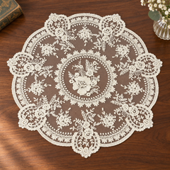 Floral Lace Table Mat complete overhead view