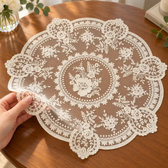 Floral Lace Table Mat sheer lace detail