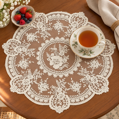 Floral Lace Table Mat on tea table