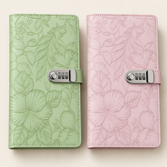 Green and pink floral cover designs