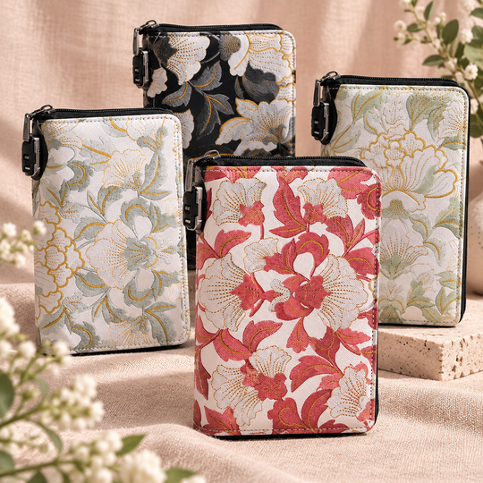 Floral Savings Cash Organizer in four floral colourways