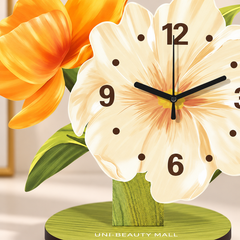 Flower Table Clock — dial detail