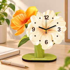 Flower Table Clock — study desk