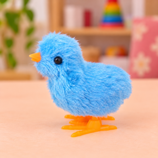 Fluffy Wind-Up Chick — side-view
