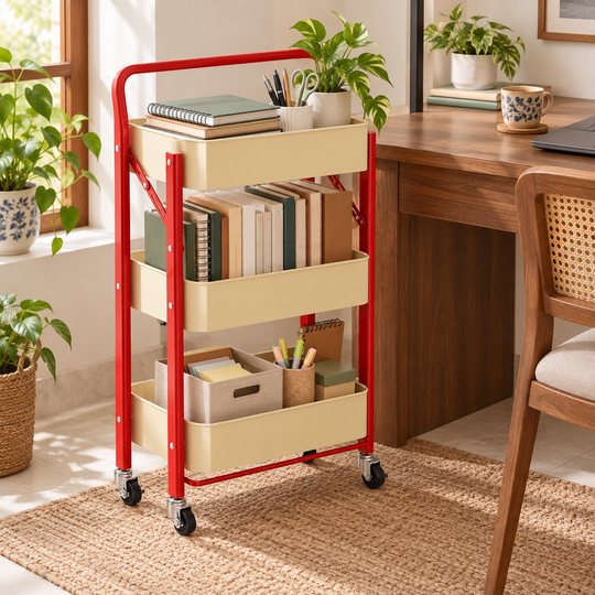 Foldable Three-Tier Trolley - 03-study