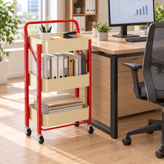 Foldable Three-Tier Trolley - 07-office