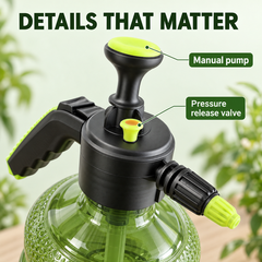 Garden Pressure Spray Bottle — pump detail
