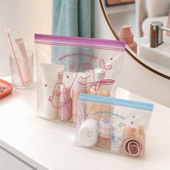 Happy Seal Storage Bags organizing toiletries