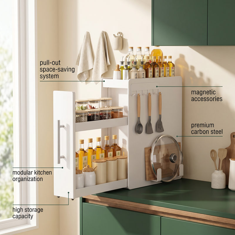Pull-Out Kitchen Storage Rack