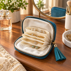 Multi-Compartment Jewellery Organizer Pouch