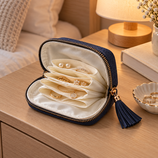 Multi-Compartment Jewellery Organizer Pouch