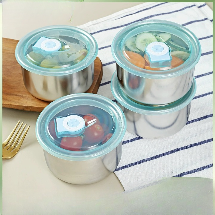 Stainless Steel Container with Lid – Made from High-Quality Food-Grade Stainless Steel