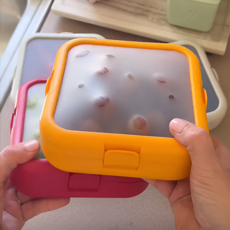 Square Silicone Lid Storage Box