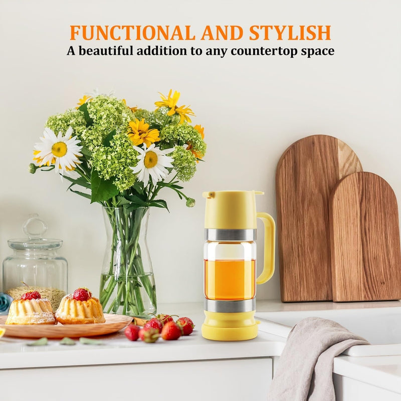 Clear Glass Honey Dispenser